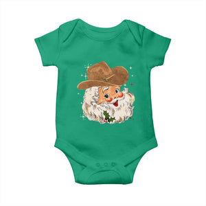 Christmas Cowboy Baby Onesie Santa Claus Vintage 90s Western Country Music Outfit TS10 Irish Green Print Your Wear