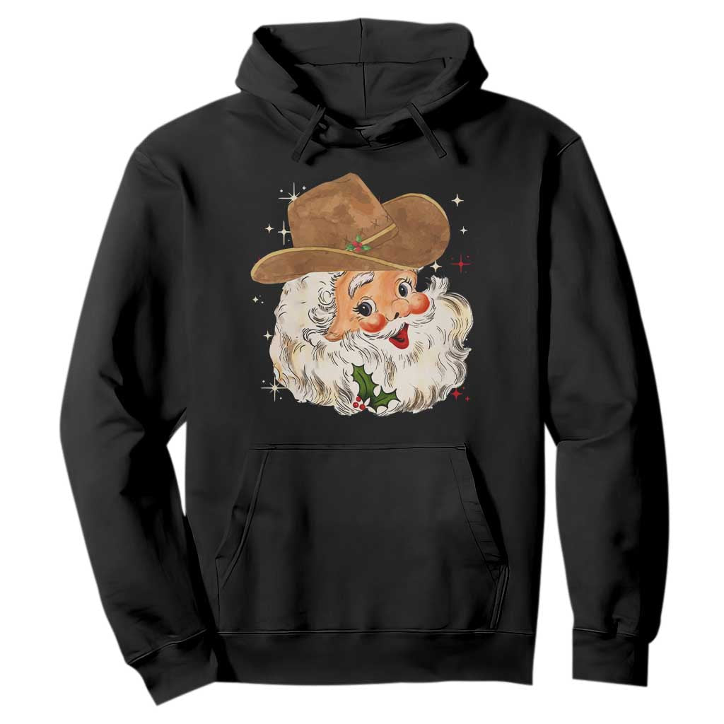 Christmas Cowboy Hoodie Santa Claus Vintage 90s Western Country Music Outfit TS10 Black Print Your Wear