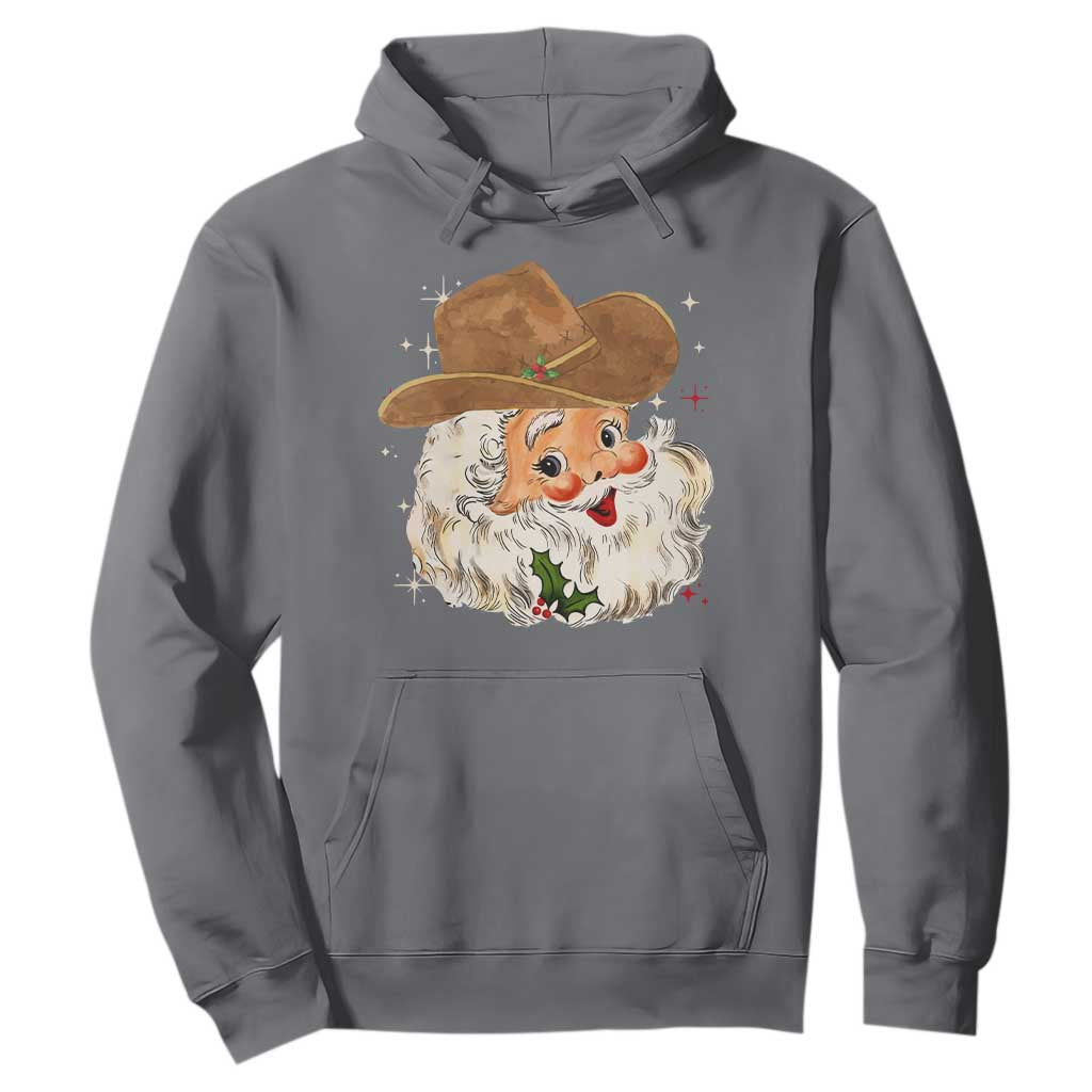 Christmas Cowboy Hoodie Santa Claus Vintage 90s Western Country Music Outfit TS10 Charcoal Print Your Wear