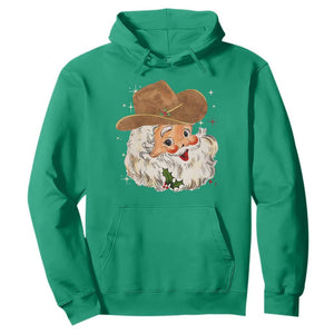 Christmas Cowboy Hoodie Santa Claus Vintage 90s Western Country Music Outfit TS10 Irish Green Print Your Wear