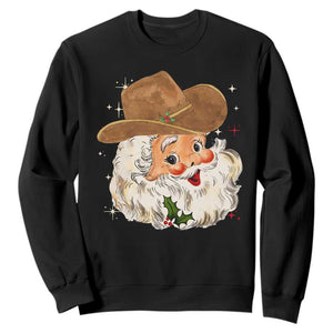 Christmas Cowboy Sweatshirt Santa Claus Vintage 90s Western Country Music Outfit TS10 Black Print Your Wear