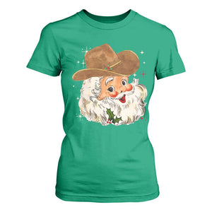 Christmas Cowboy T Shirt For Women Santa Claus Vintage 90s Western Country Music Outfit TS10 Irish Green Print Your Wear