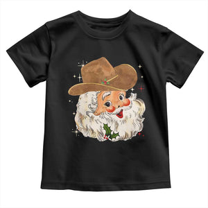 Christmas Cowboy Toddler T Shirt Santa Claus Vintage 90s Western Country Music Outfit TS10 Black Print Your Wear
