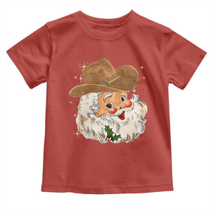 Christmas Cowboy Toddler T Shirt Santa Claus Vintage 90s Western Country Music Outfit TS10 Red Print Your Wear