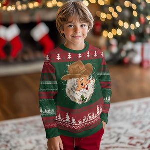 Cowboy Ugly Christmas Sweater Santa Claus Vintage 90s Western Country Music Outfit TS10 Christmas Print Your Wear