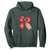 Christmas Pregnancy Announcement Hoodie Coquette Bow Xmas Maternity Gift TS10 Dark Forest Green Print Your Wear