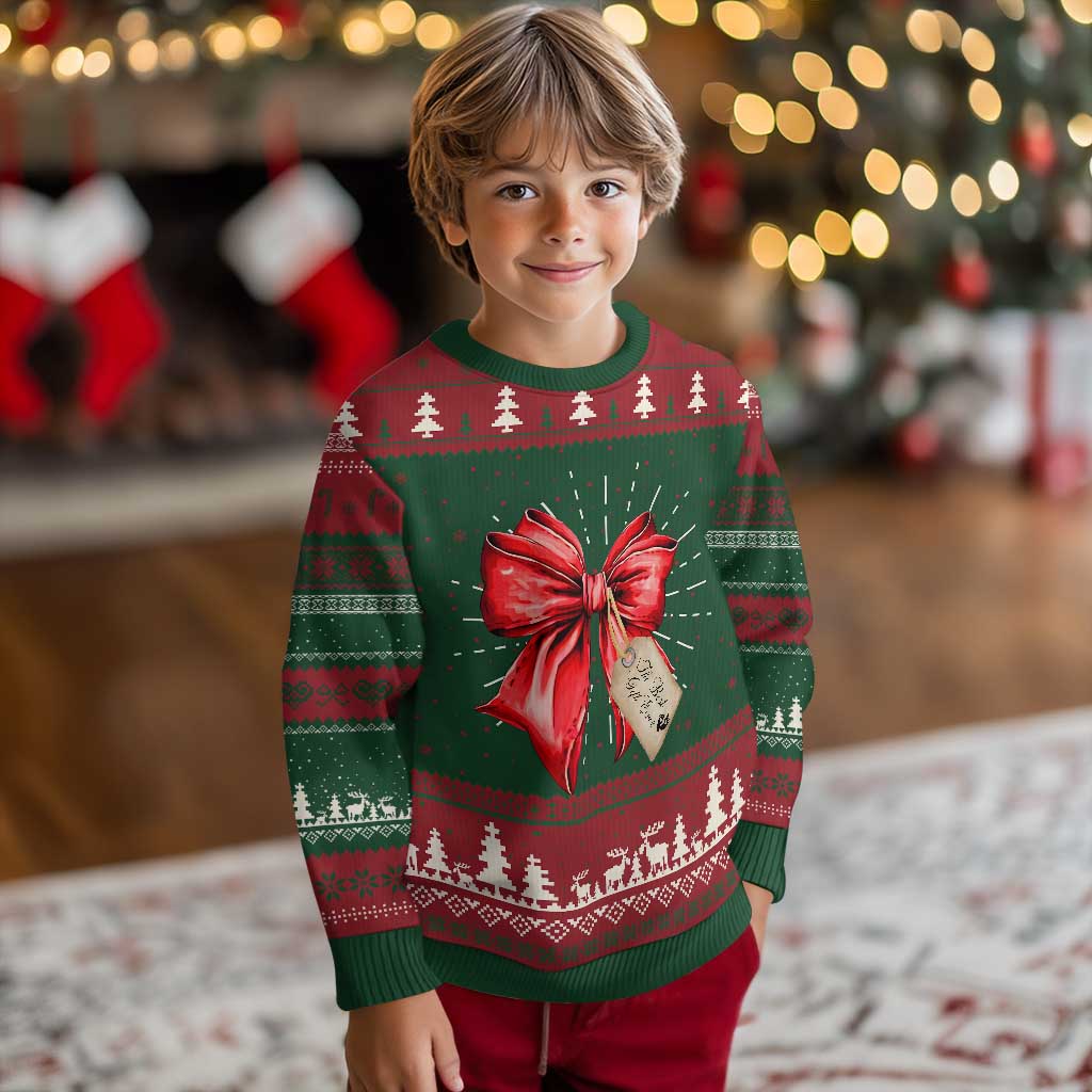 Pregnancy Announcement Ugly Christmas Sweater Coquette Bow Xmas Maternity Gift TS10 Christmas Print Your Wear