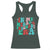Christmas Pregnancy Announcement Racerback Tank Top Merry & Pregnant Era Cute Groovy Christmas Holiday Xmas TS10 Dark Forest Green Print Your Wear