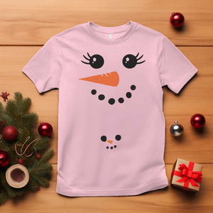 Christmas Pregnancy Announcement T Shirt Snowman Face Xmas Maternity Gift TS10 Light Pink Print Your Wear