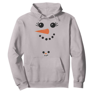 Christmas Pregnancy Announcement Hoodie Snowman Face Xmas Maternity Gift TS10 Ice Gray Print Your Wear