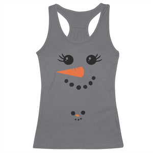 Christmas Pregnancy Announcement Racerback Tank Top Snowman Face Xmas Maternity Gift TS10 Charcoal Print Your Wear