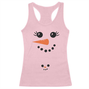 Christmas Pregnancy Announcement Racerback Tank Top Snowman Face Xmas Maternity Gift TS10 Light Pink Print Your Wear