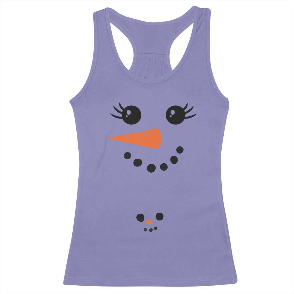 Christmas Pregnancy Announcement Racerback Tank Top Snowman Face Xmas Maternity Gift TS10 Violet Print Your Wear