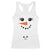 Christmas Pregnancy Announcement Racerback Tank Top Snowman Face Xmas Maternity Gift TS10 White Print Your Wear