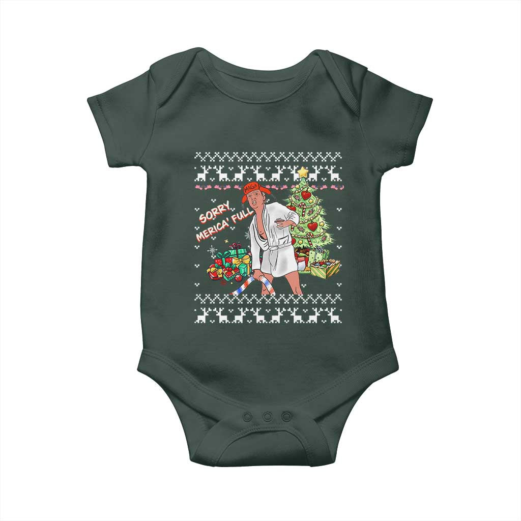 Funny Christmas Trump Baby Onesie Sorry Merica Is Full Ugly Xmas TS10 Print Your Wear