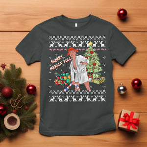 Funny Christmas Trump T Shirt Sorry Merica Is Full Ugly Xmas TS10 Dark Heather Print Your Wear