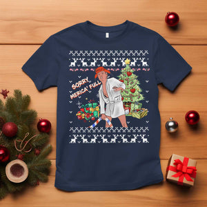 Funny Christmas Trump T Shirt Sorry Merica Is Full Ugly Xmas TS10 Navy Print Your Wear