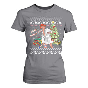 Funny Christmas Trump T Shirt For Women Sorry Merica Is Full Ugly Xmas TS10 Charcoal Print Your Wear