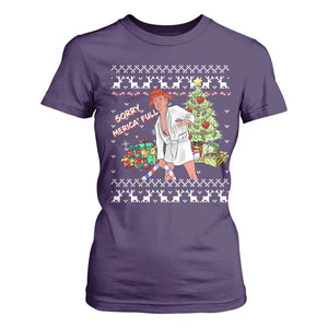 Funny Christmas Trump T Shirt For Women Sorry Merica Is Full Ugly Xmas TS10 Purple Print Your Wear