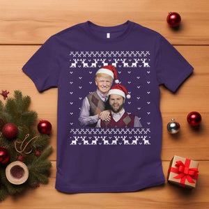 Christmas Trump Vance 2024 T Shirt Brothers Funny Parody Trump J.D. Vance Bros Ugly Xmas TS10 Purple Print Your Wear