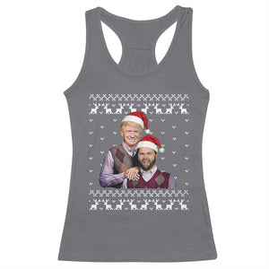 Christmas Trump Vance 2024 Racerback Tank Top Brothers Funny Parody Trump J.D. Vance Bros Ugly Xmas TS10 Charcoal Print Your Wear