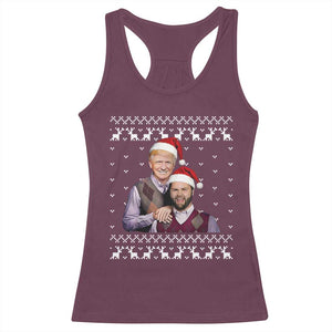 Christmas Trump Vance 2024 Racerback Tank Top Brothers Funny Parody Trump J.D. Vance Bros Ugly Xmas TS10 Maroon Print Your Wear