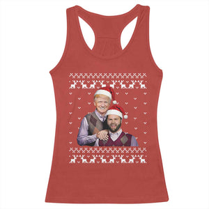 Christmas Trump Vance 2024 Racerback Tank Top Brothers Funny Parody Trump J.D. Vance Bros Ugly Xmas TS10 Red Print Your Wear