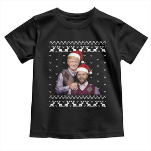 Christmas Trump Vance 2024 Toddler T Shirt Brothers Funny Parody Trump J.D. Vance Bros Ugly Xmas TS10 Black Print Your Wear