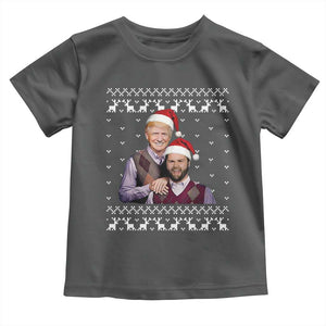 Christmas Trump Vance 2024 Toddler T Shirt Brothers Funny Parody Trump J.D. Vance Bros Ugly Xmas TS10 Dark Heather Print Your Wear