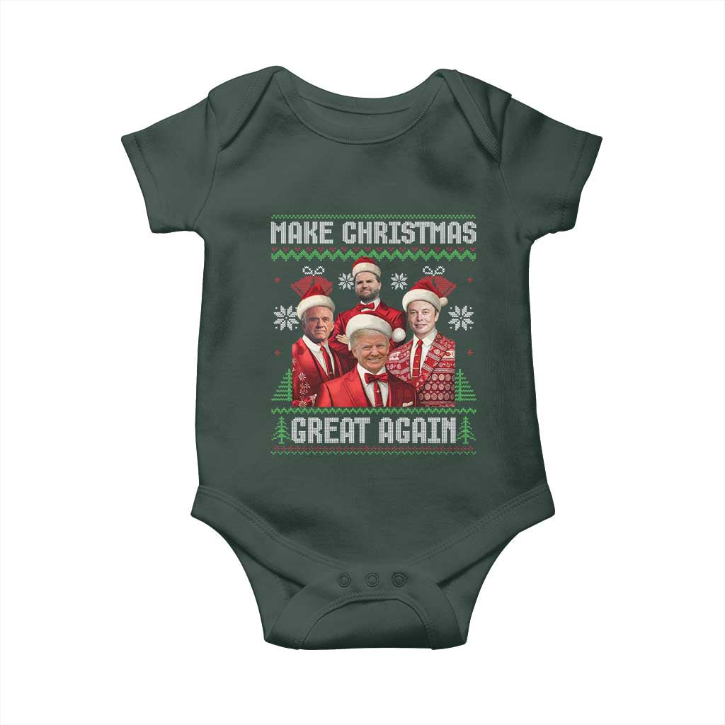 Christmas Trump Vance Baby Onesie Make Christmas Great Again Ugly Christmas Sweater TS10 Print Your Wear