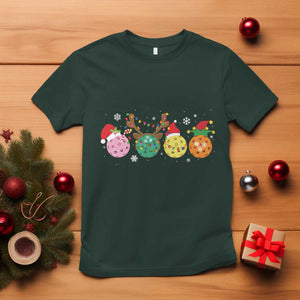 Funny Pickleball Lover Christmas T Shirt TS10 Dark Forest Green Print Your Wear