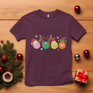 Funny Pickleball Lover Christmas T Shirt TS10 Maroon Print Your Wear