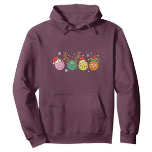 Funny Pickleball Lover Christmas Hoodie TS10 Maroon Print Your Wear