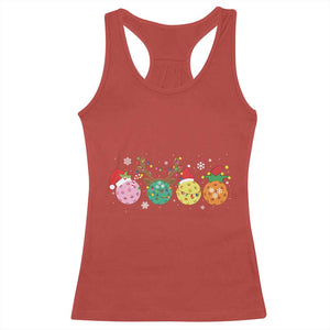 Funny Pickleball Lover Christmas Racerback Tank Top TS10 Red Print Your Wear