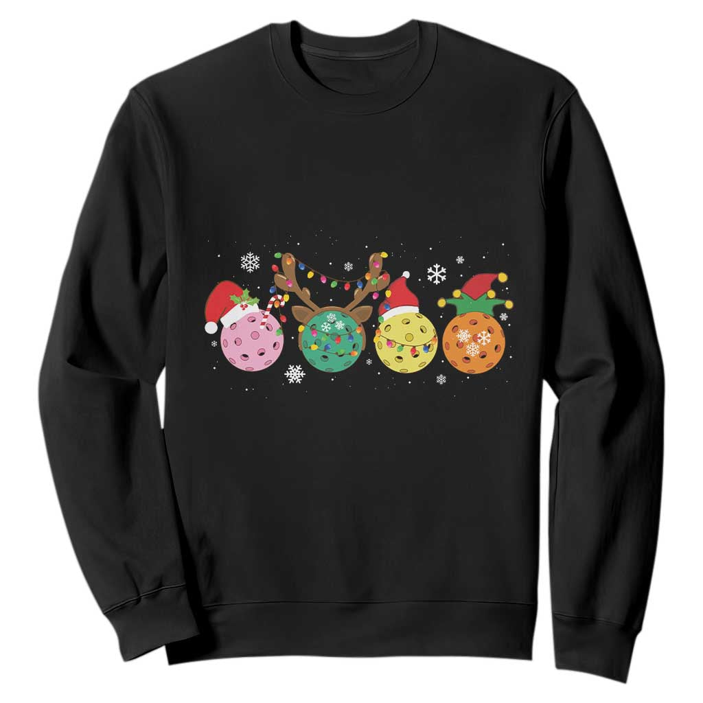 Funny Pickleball Lover Christmas Sweatshirt TS10 Black Print Your Wear