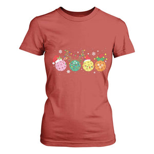Funny Pickleball Lover Christmas T Shirt For Women TS10 Red Print Your Wear