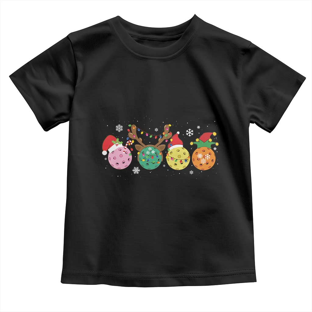 Funny Pickleball Lover Christmas Toddler T Shirt TS10 Black Print Your Wear