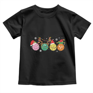 Funny Pickleball Lover Christmas Toddler T Shirt TS10 Black Print Your Wear