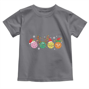 Funny Pickleball Lover Christmas Toddler T Shirt TS10 Charcoal Print Your Wear