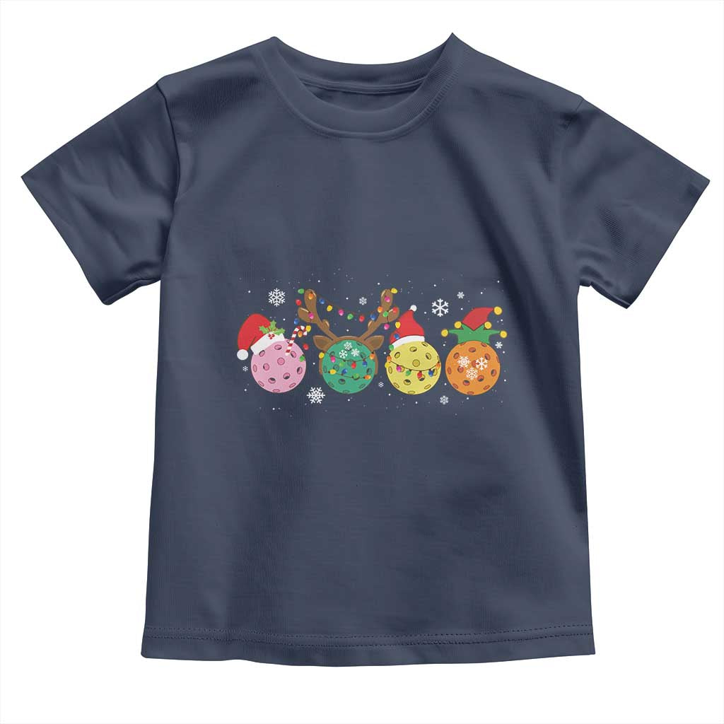 Funny Pickleball Lover Christmas Toddler T Shirt TS10 Navy Print Your Wear