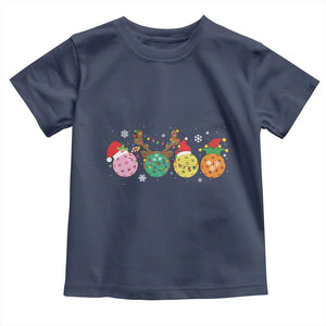 Funny Pickleball Lover Christmas Toddler T Shirt TS10 Navy Print Your Wear