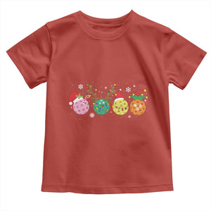 Funny Pickleball Lover Christmas Toddler T Shirt TS10 Red Print Your Wear