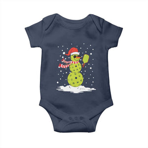 Pickleball Christmas Baby Onesie Santa Hat Snowman Xmas TS10 Navy Print Your Wear