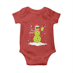 Pickleball Christmas Baby Onesie Santa Hat Snowman Xmas TS10 Red Print Your Wear
