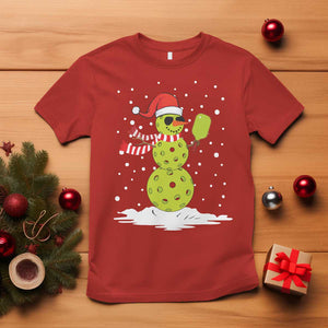 Pickleball Christmas T Shirt Santa Hat Snowman Xmas TS10 Red Print Your Wear