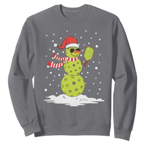Pickleball Christmas Sweatshirt Santa Hat Snowman Xmas TS10 Charcoal Print Your Wear