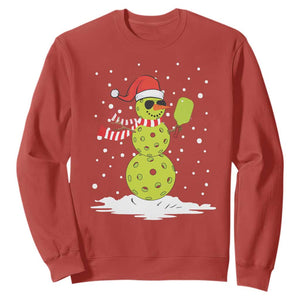 Pickleball Christmas Sweatshirt Santa Hat Snowman Xmas TS10 Red Print Your Wear