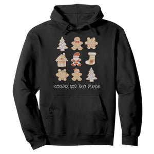 Christmas Pregnancy Announcement Hoodie Cookies For Two Please Maternity Gift TS10 Black Print Your Wear
