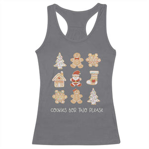 Christmas Pregnancy Announcement Racerback Tank Top Cookies For Two Please Maternity Gift TS10 Charcoal Print Your Wear