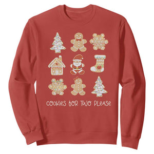 Christmas Pregnancy Announcement Sweatshirt Cookies For Two Please Maternity Gift TS10 Red Print Your Wear